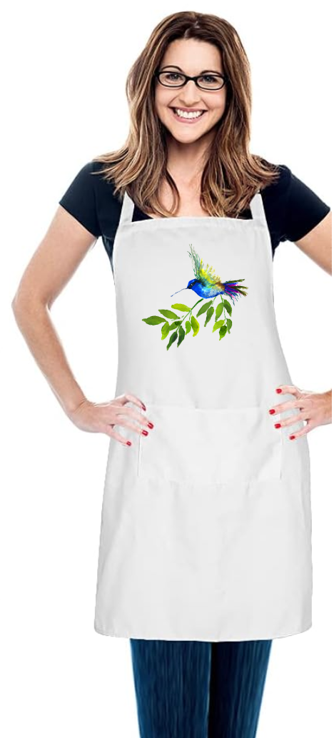 Blue Hummingbird Apron