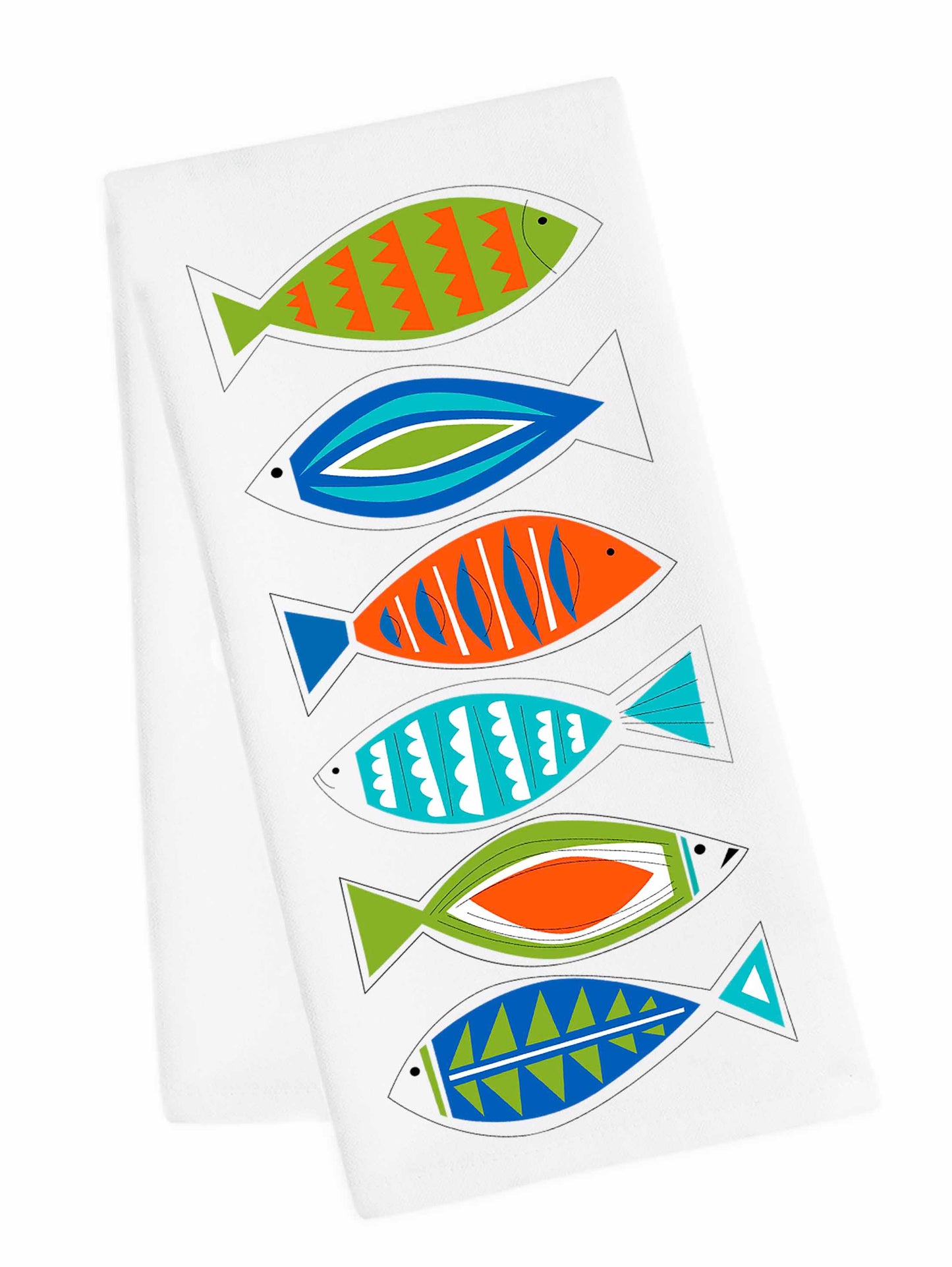 Six Fish Tea Towel