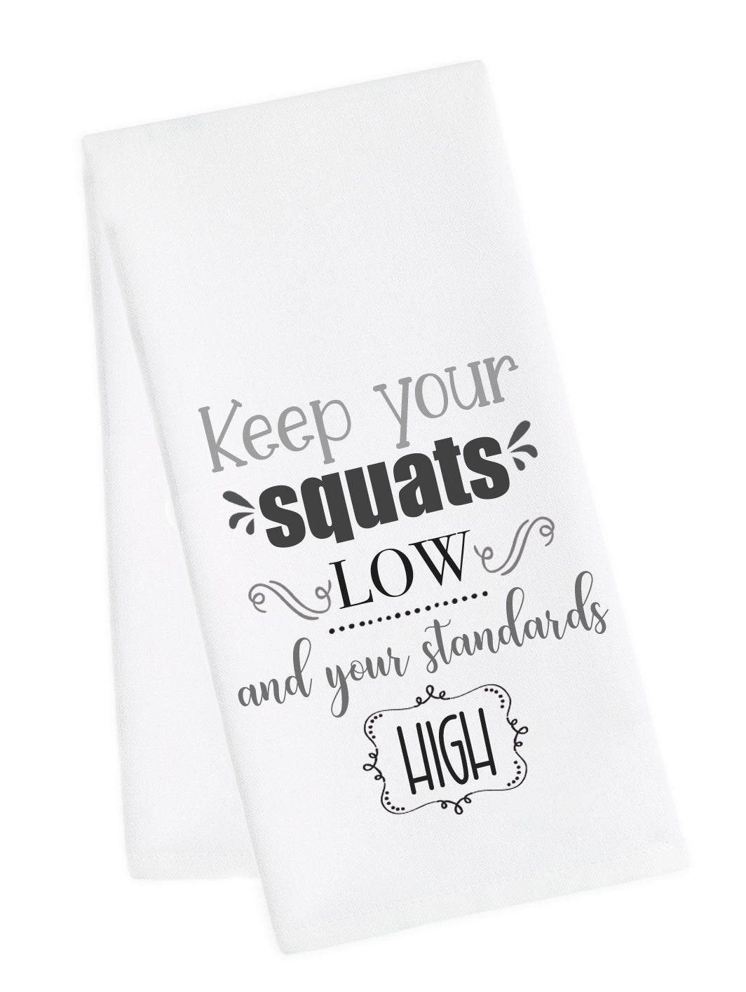 Squats Low Tea Towel