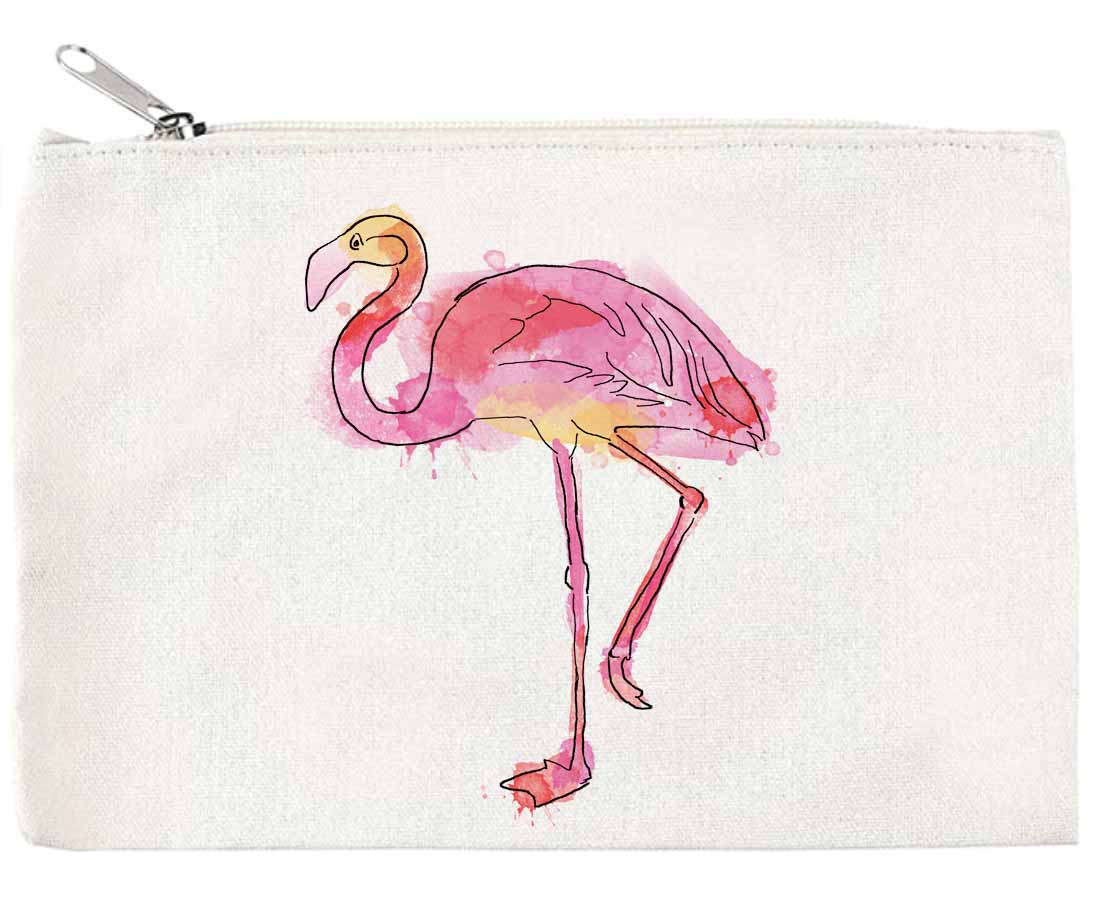 Flamingo Zippered Pouch