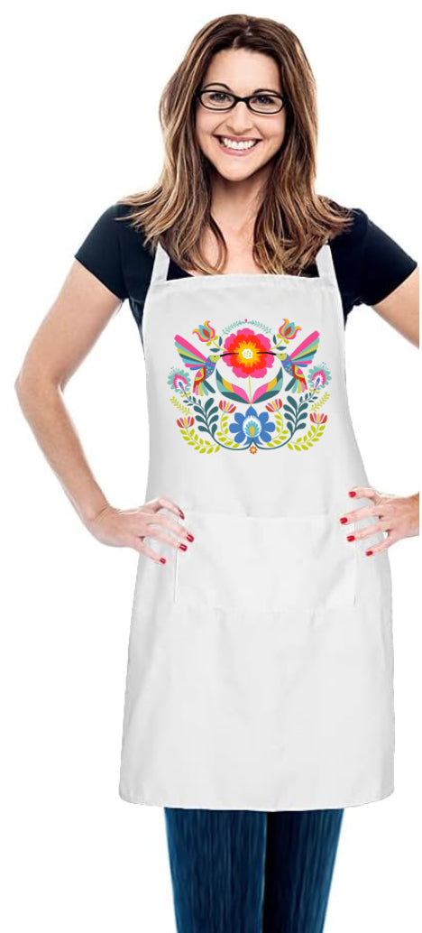 Folk Art Bird Apron