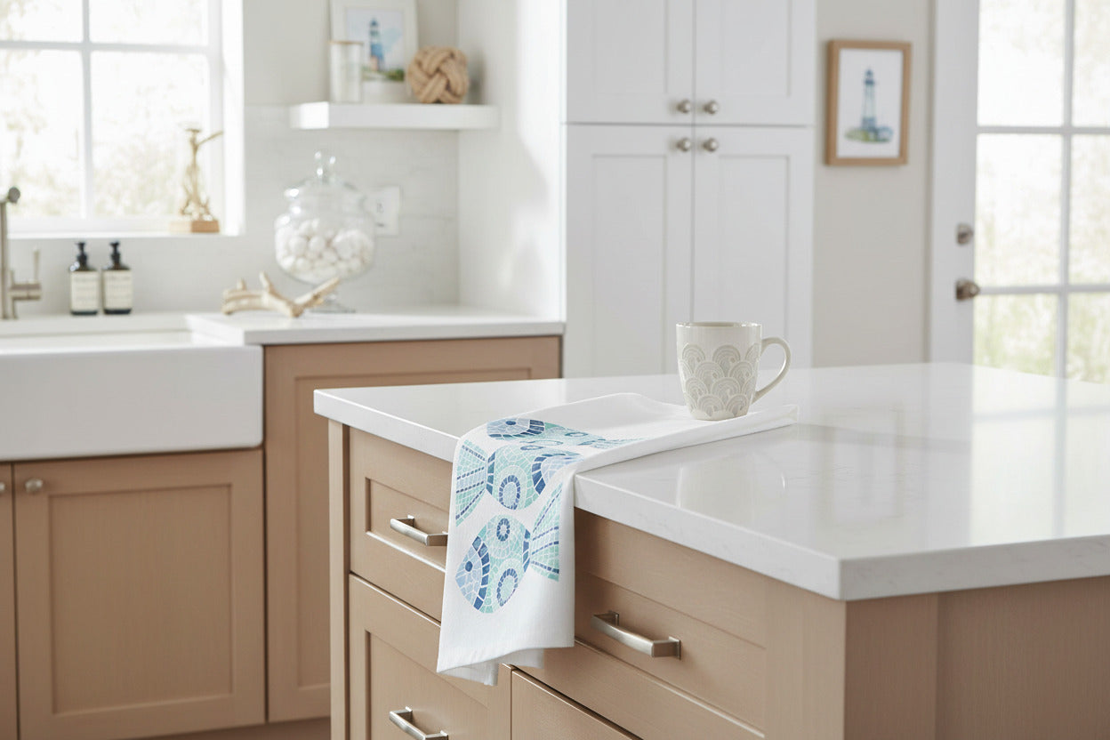 Mosaic Fish Tea Towel