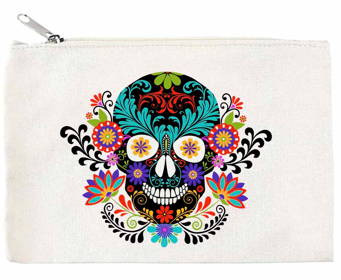 Sugar Skull Zippered Pouch