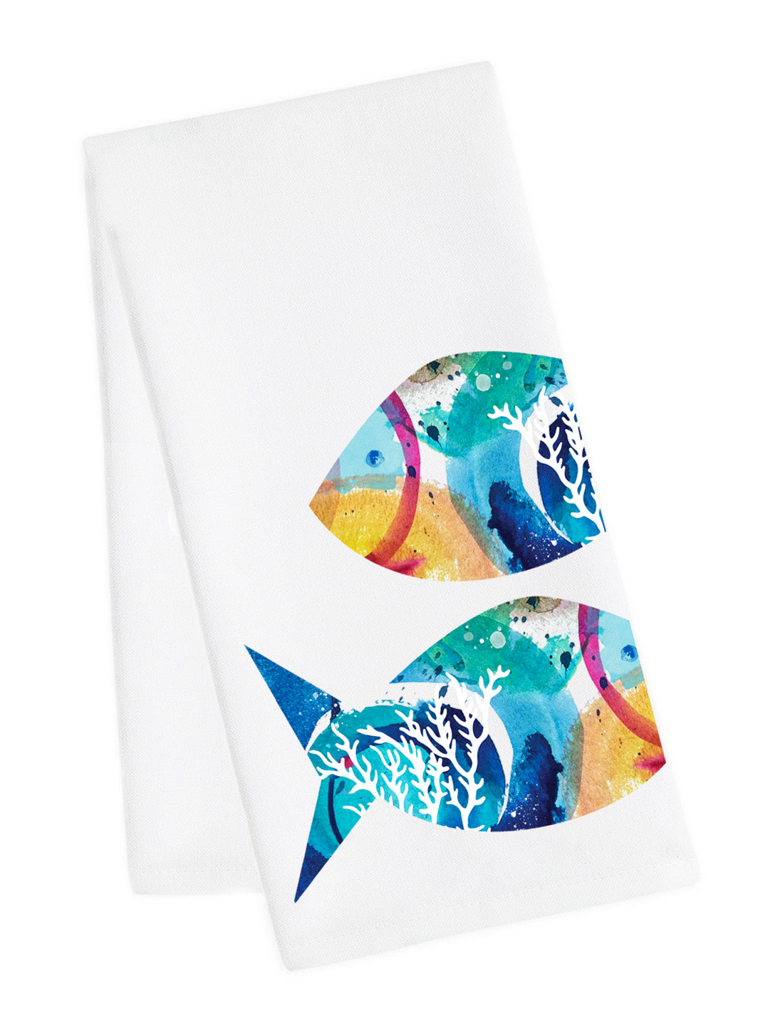 Abstract Fish Tea Towel