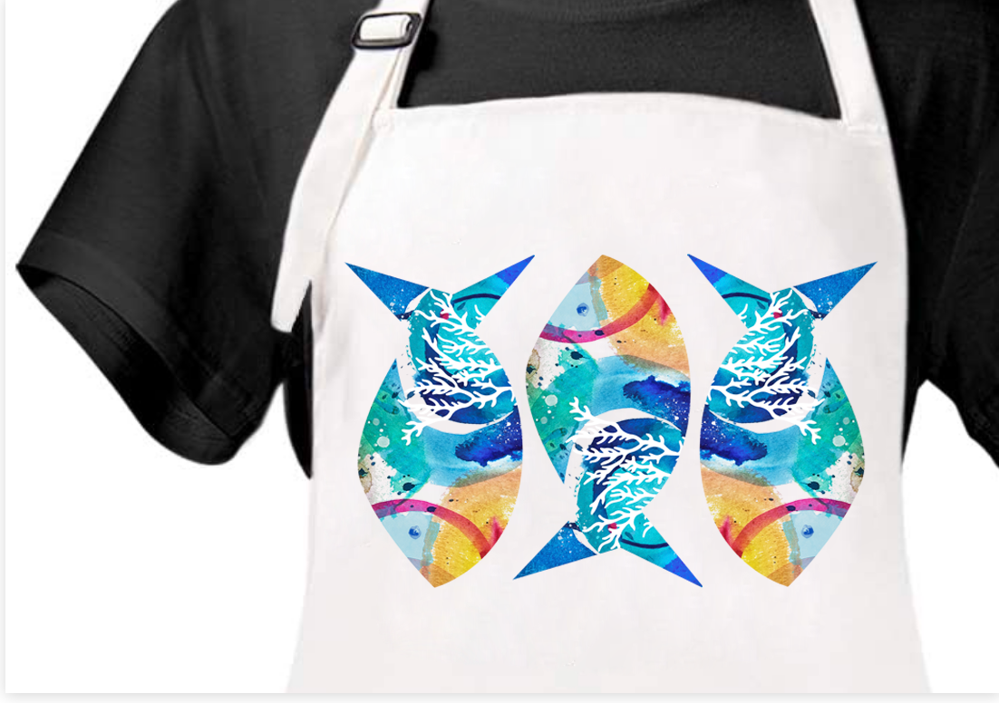 Abstract Fish Apron