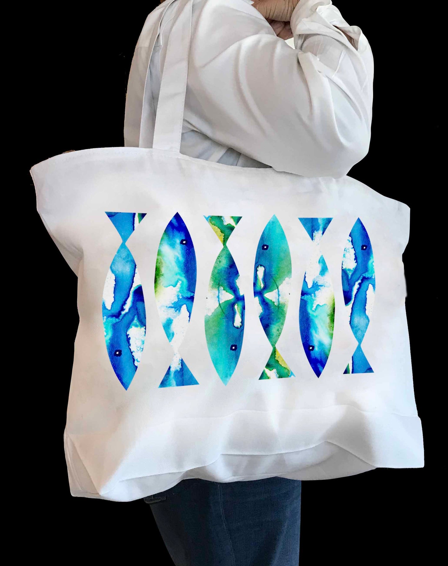 Watercolor Fish Tote Bag