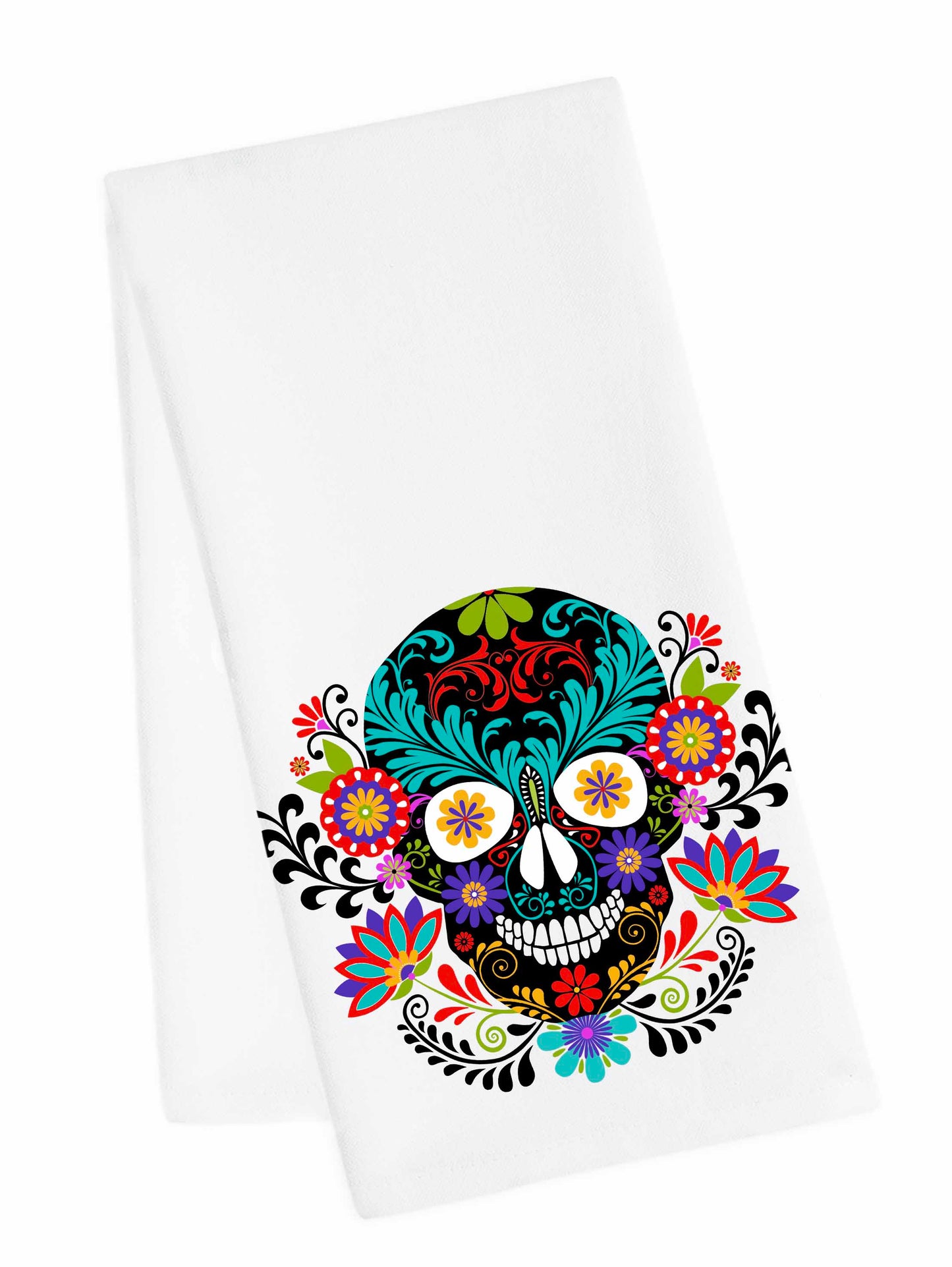 Sugar Skull Tea Towel