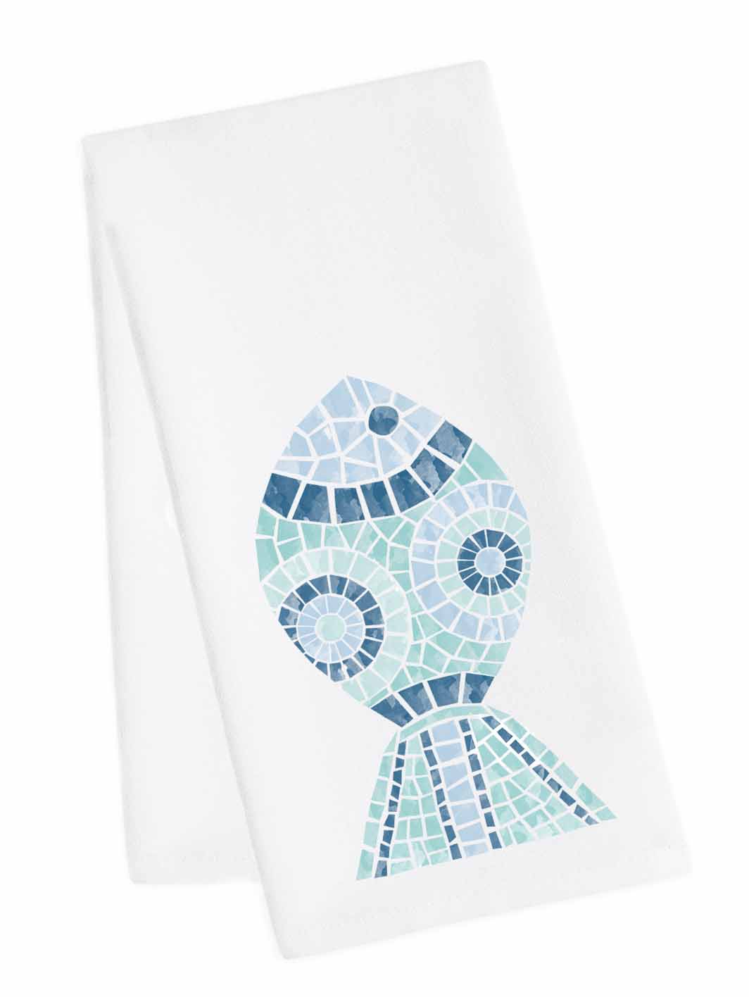 Mosaic Fish Tea Towel