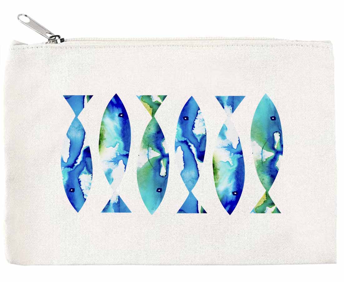 Ocean Fish Zippered Pouch