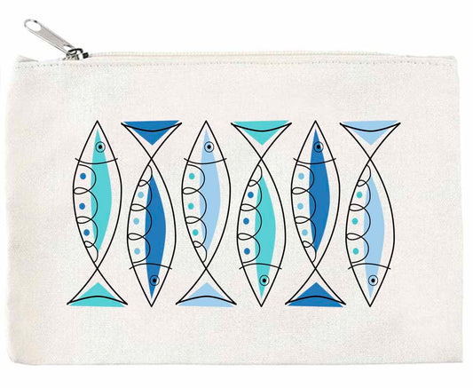 Contemporary Fish Zippered Pouch