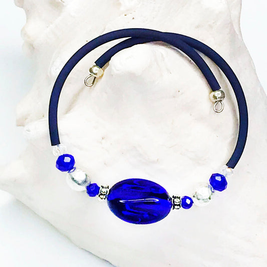 Mediterranean Blue Glass Bracelet