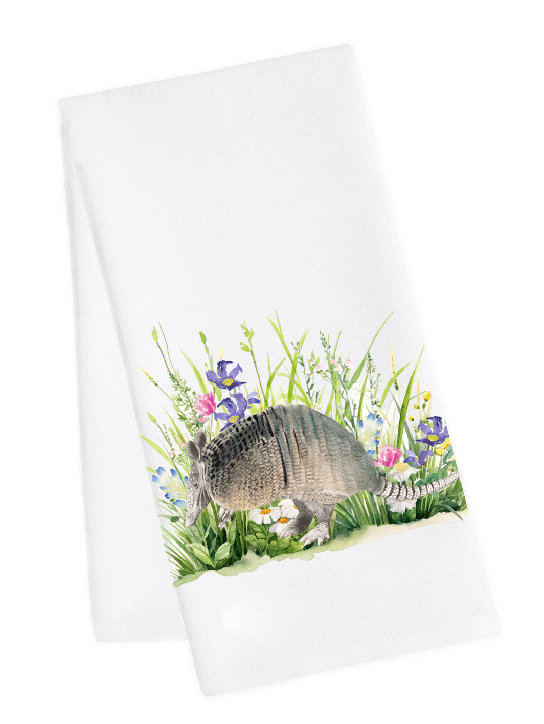 Armadillo Wildflower Tea Towel, Hand Towel, Dish Towel