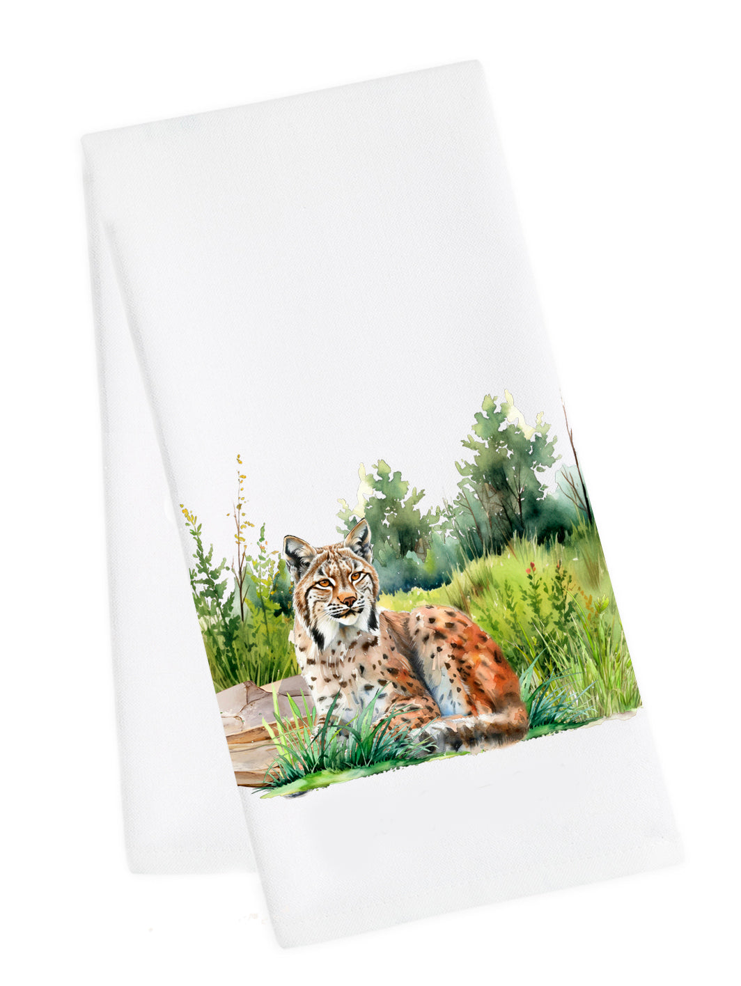 Bobcat Tea Towel, Bobcat Hand Towel