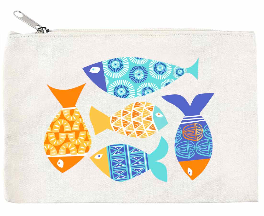 Fish School Zippered Pouch