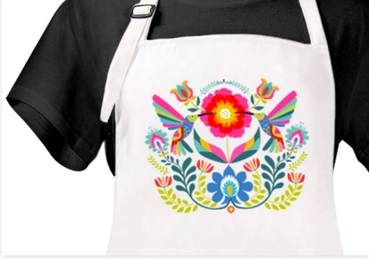 Folk Art Bird Apron