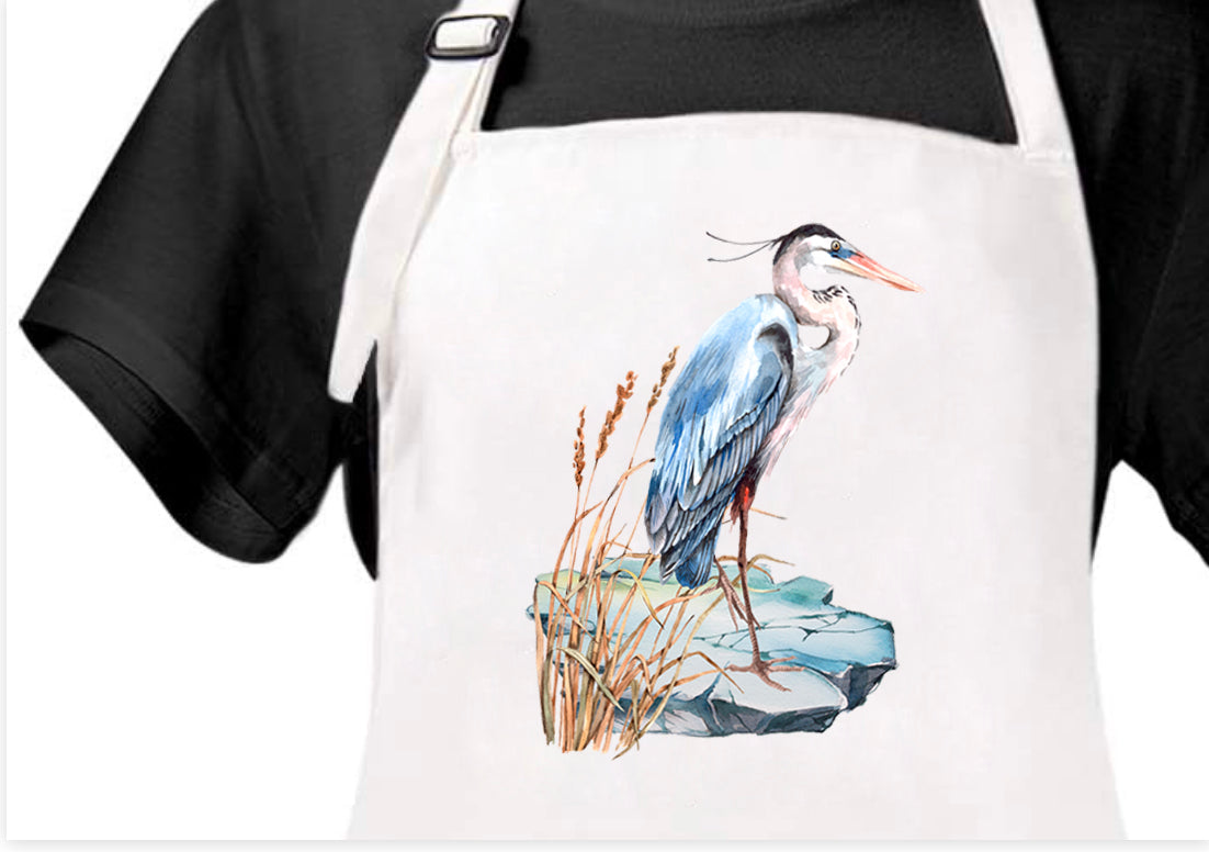 Blue Heron Apron