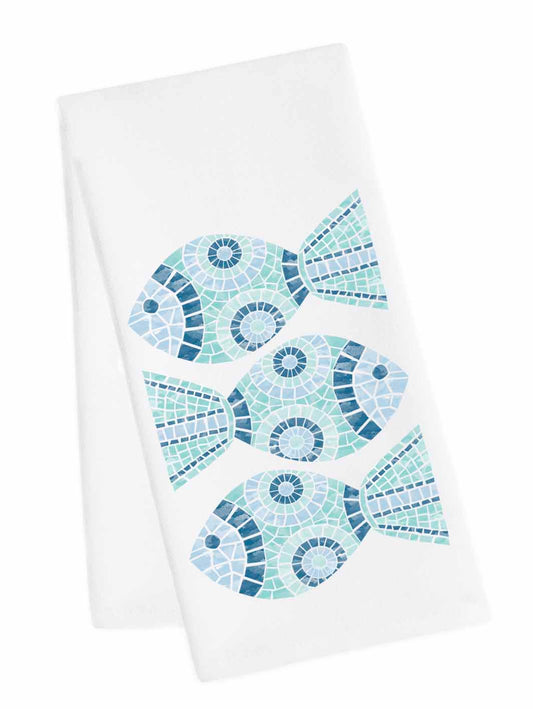 Mosaic Fish Tea Towel