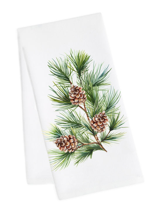 Pine Cone Tea Towel, Hand Towel, Dish Towel