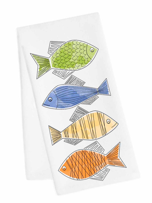 Four Fish Tea Towel