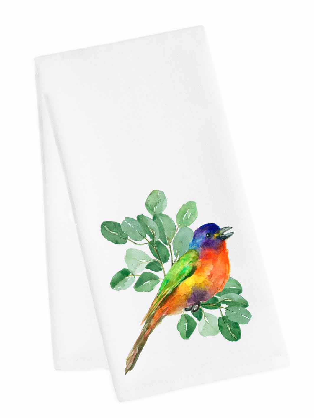 Abstract Painted Bunting Tea Towel