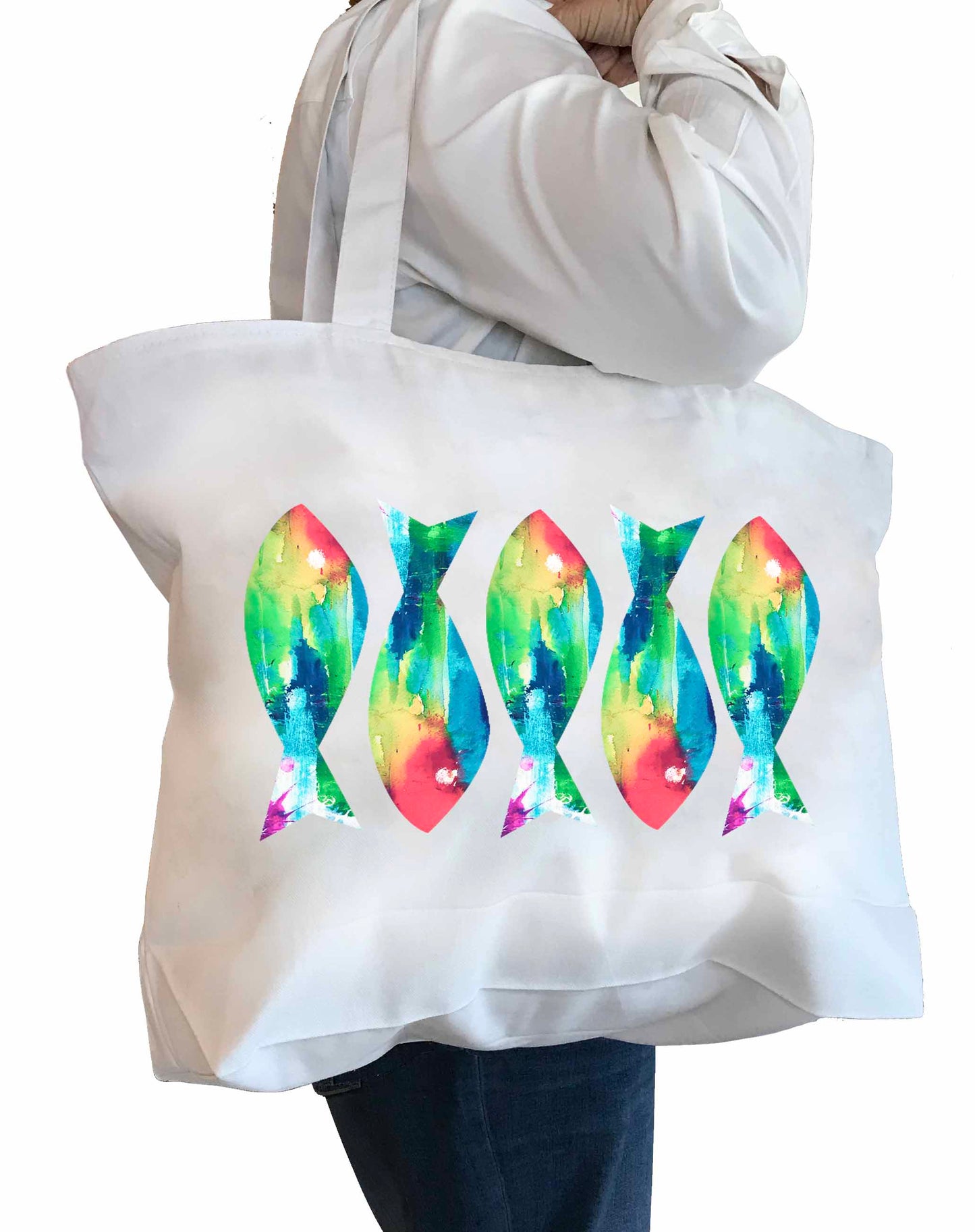 Watercolor Fish Tote Bag
