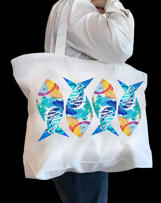 Abstract Fish Tote Bag