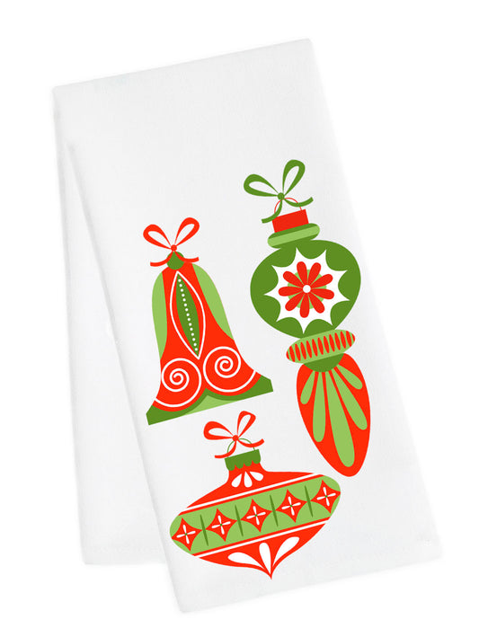 Holiday Baubles Tea Towel