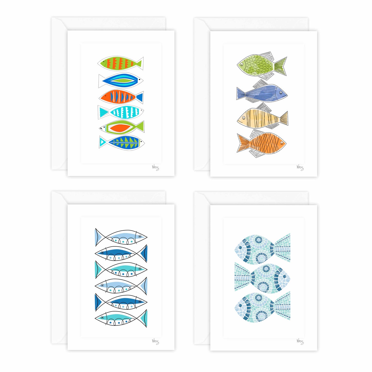 Fish Greeting Card Set