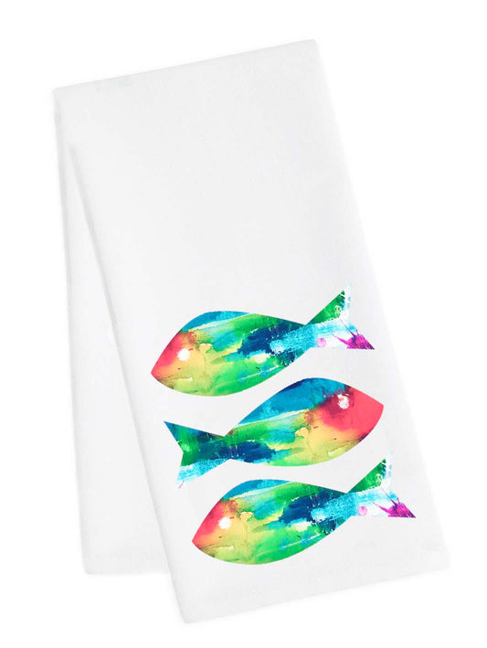 Watercolor Fish Tea Towel