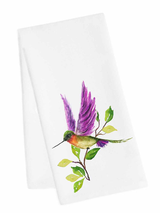Purple Hummingbird Tea Towel
