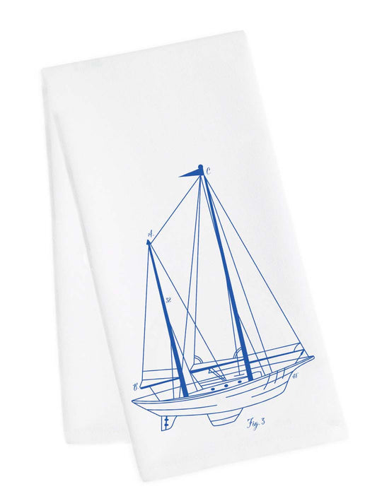 Sailboat Tea Towel